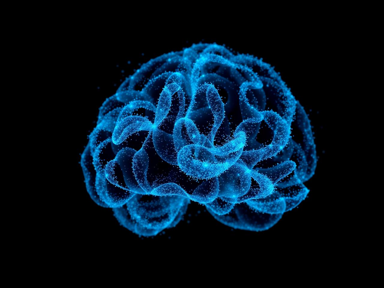 Abstract particle cluster representing a machine learning model